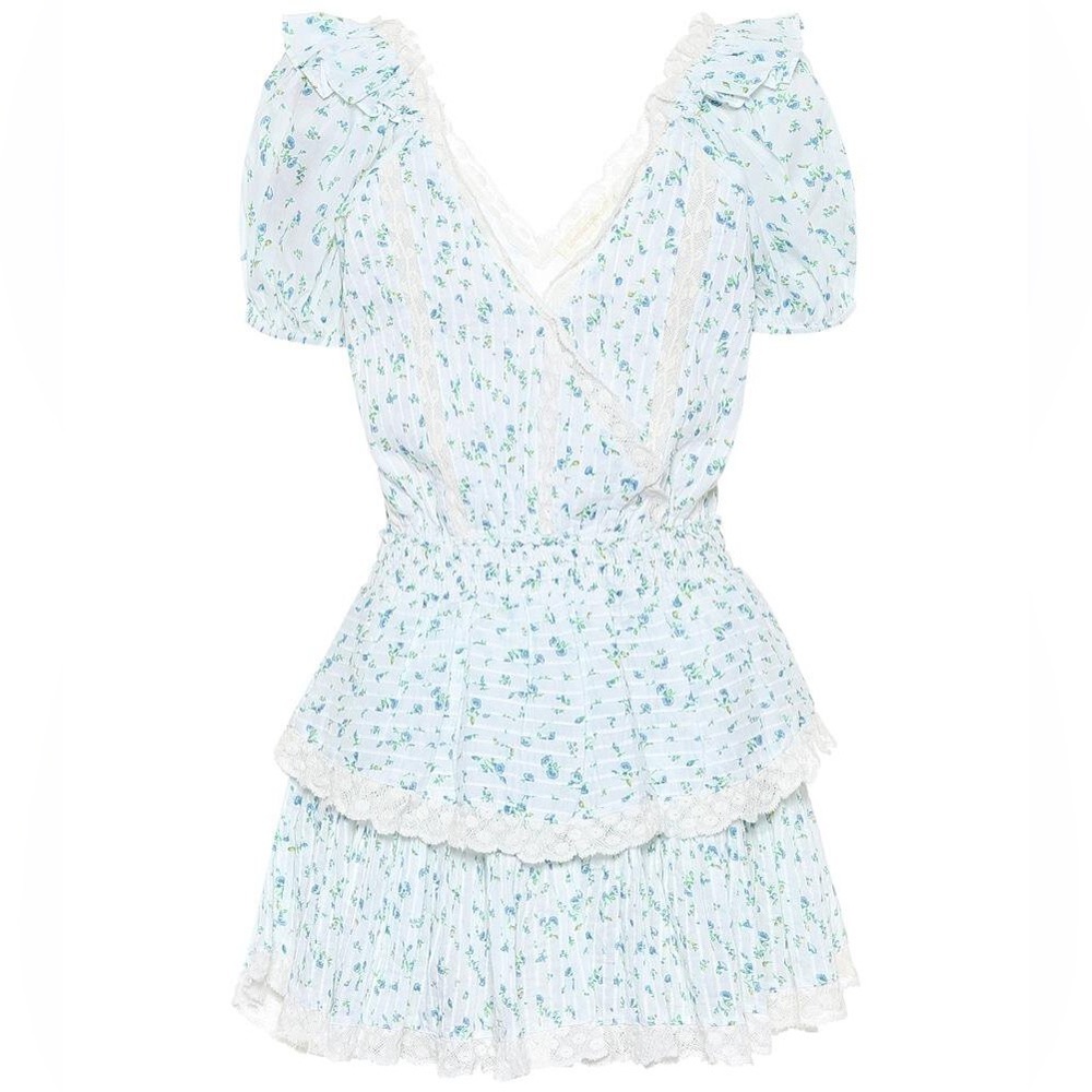 Loveshackfancy Carlo ruffled cotton mini dress
